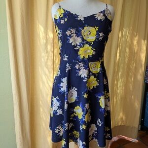 Old Navy Fit & Flare Mini Cami Tall Floral Dress - Adjustable Straps